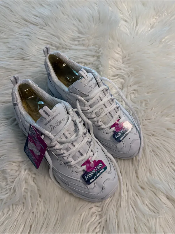 Skechers Classic Women's White Platform Sneakers size 9 brand new - Image 8