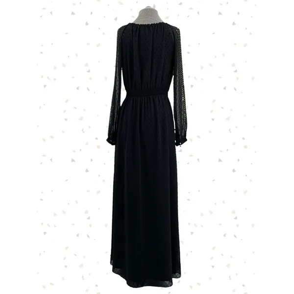 Altuzarra + Target Black Maxi Dress Gold Sequins Long Sleeves Cocktail Size 6 - Image 6