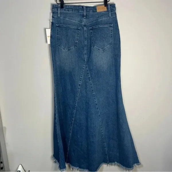 NWT Show Me your Mumu Reba Denim Maxi Skirt size 27 - Image 12