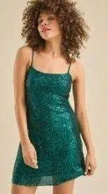 Altar'd State Green Sequin Dress - Image 3