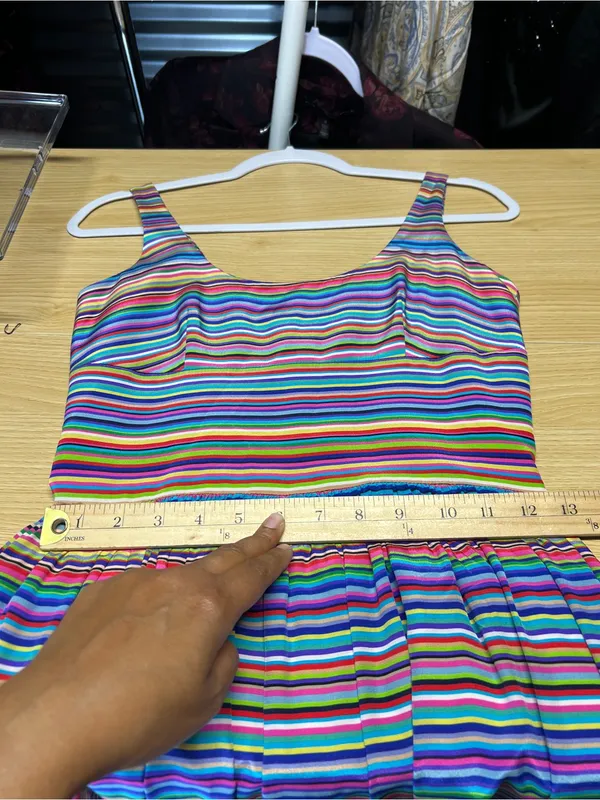 Amanda Uprichard Rainbow Striped Silk Mini Dress Size S - Image 12
