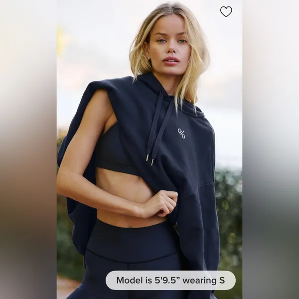 Alo Yoga NWT Accolade Hoodie Navy Blue Size M oversized - Image 2