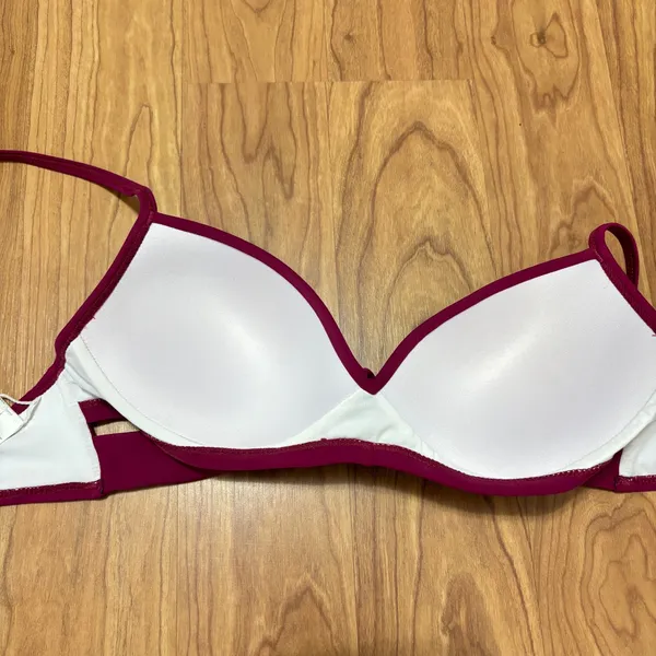 Cupshe Bikini Top‎ Magenta Pink Twisted Front Padded Swimwear Beach Small 11A - Image 8