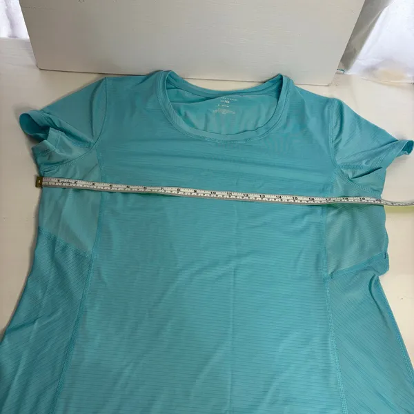 Tek Gear DryTek Light Blue Shadow Stripe Athletic Tee XL - Image 3