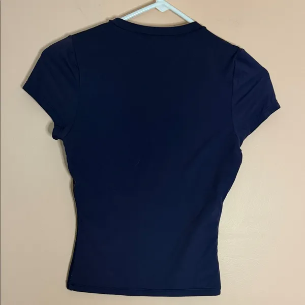 Classic Crewneck Short Sleeve Tee in Navy - Image 5
