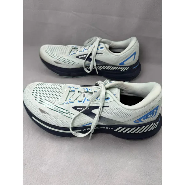 Brooks Adrenaline GTS 23 Womens 9.5 Wide D Running Shoes Mint Navy 1203811D471 - Image 5