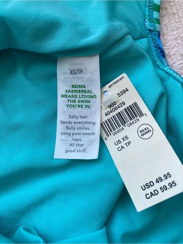 Aerie Color Block Stripe Cheekiest One Piece Swimsuit XS NWT - Image 6