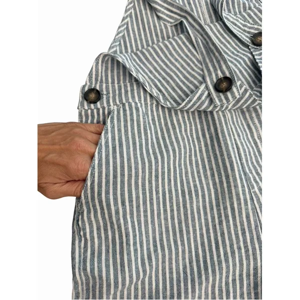 Cali 1850 Los Angeles Womens Small Shorts Jumper Linen Cotton Stripe New III13-1 - Image 9