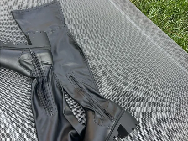 JUSTFAB • Black Jordane Lug Sole Over-The-Knee‎ Boots size 9 fall winter chunky - Image 6