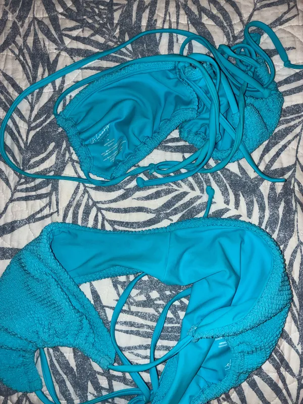 LA Hearts PacSun Scrunch Bikini Set Blue - Image 6