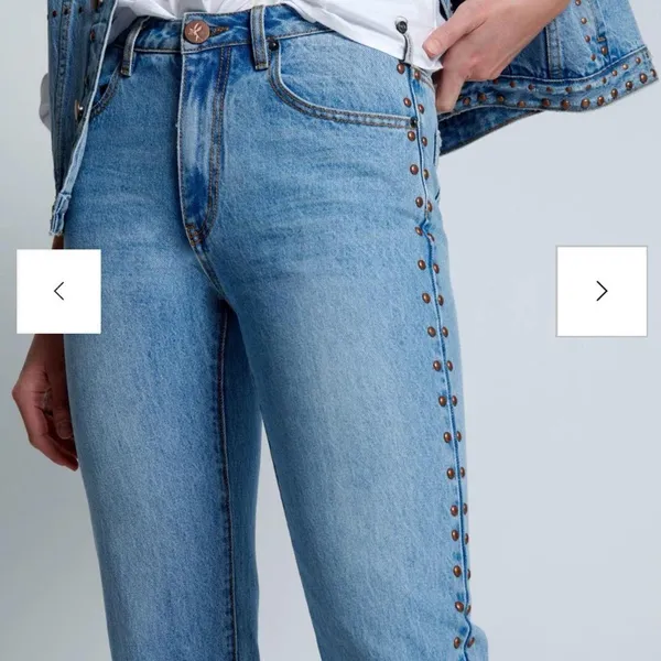 Free People / One Teaspoon Awesome Baggies High Waist Straight Leg Denim Jeans - Image 3