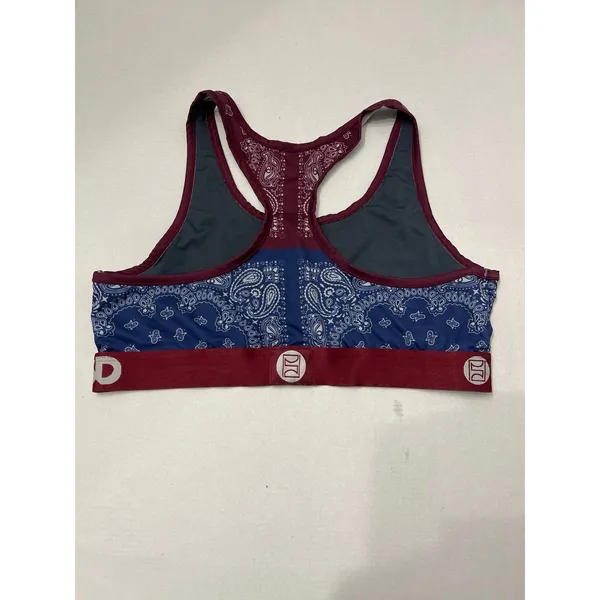 PSD Sports Bra Size XL Deep Red/ Blue - Image 2