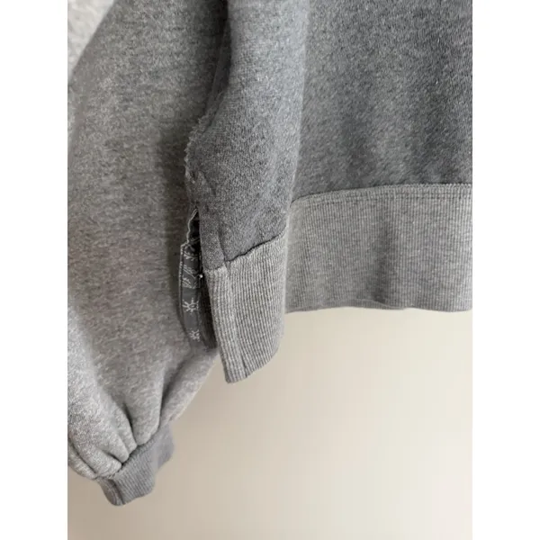 We The Free x Free People Kassey Half Zip Sweatshirt Two Tone Gray Size Small - Image 10