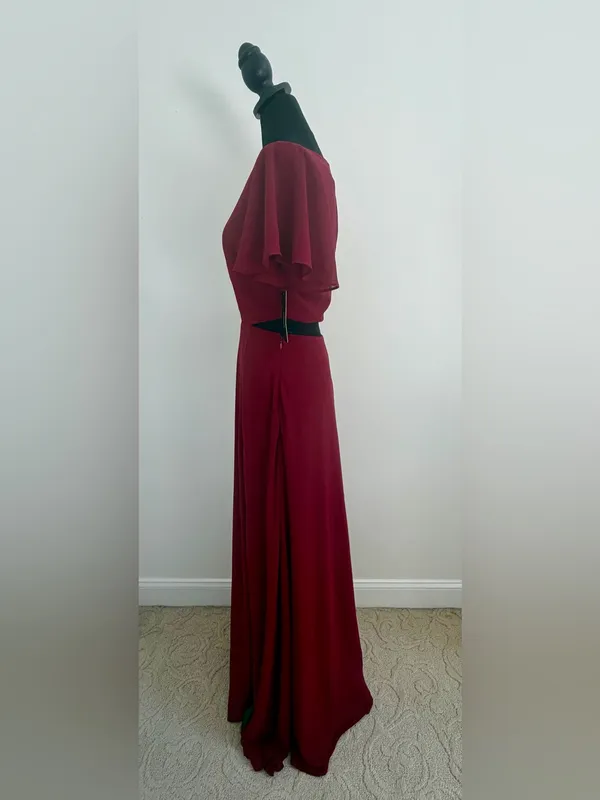Lulus-Garden Bliss Burgundy Cutout Maxi Dress - Image 4