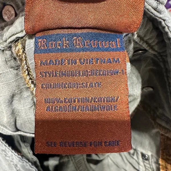 Rock Revival Vintage Y2K Cargo Capri Pants Green Gray Utility Low Rise Grunge 28 - Image 6