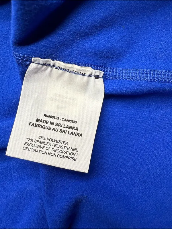 Nike Women's Medium Royal Blue Long-Sleeve Dri-FIT Mock Neck Top - Image 6