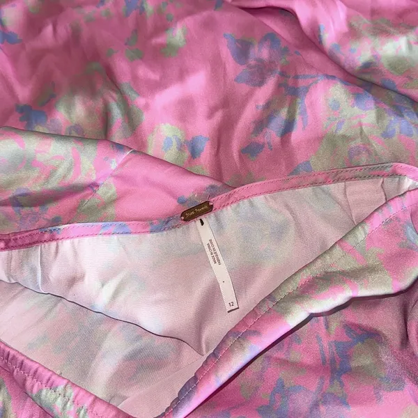 NWOT Free People Everything’s Rosie Midi Skirt Pink Combo - Image 9
