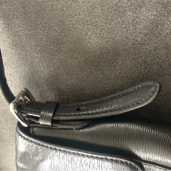 VTG Lauren Ralph Lauren Black Crossbody Shoulder Bag Leather Inner Pockets 10X8 - Image 9