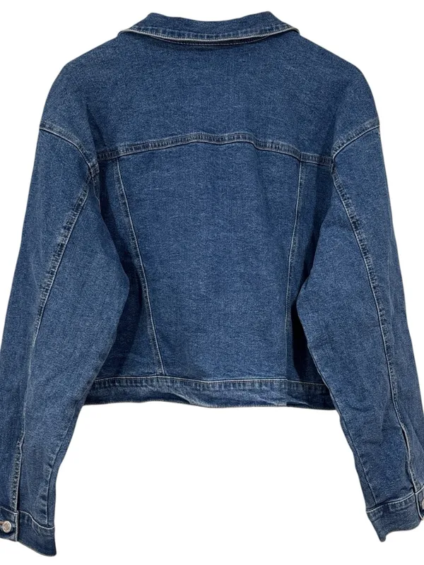 NWT Denim Blue Jean Cropped Jacket by Stitch Star Size XL Womens - Image 5