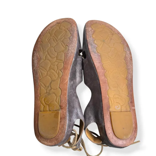 Kork-Ease Rebecca Sandal Metallic Leather‎ Pewter Boho Festival Womens 10/42 - Image 7