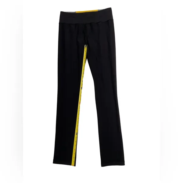 Lululemon‎ Black Yoga Leggings Size 8 Colorblock Waistband - Image 7