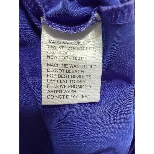 Jamie Sadock Golf Top Women Large Blue Excellent Sleeveless Rhinestone V-Neck - Image 4