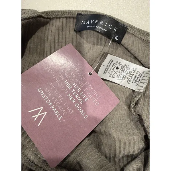 NEW Maverick The Collection Bodysuit Womens Large Olive Green Stretch Travel - Image 3