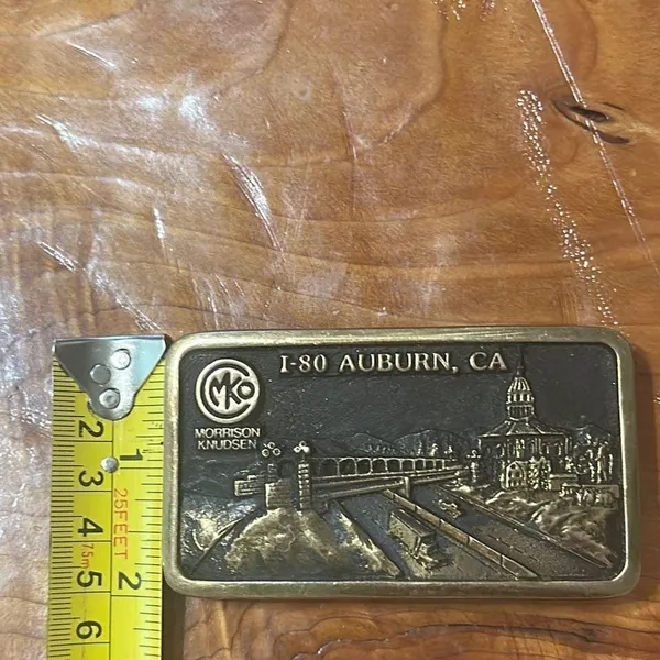 MKO I-80 Vintage Auburn, Ca Brass Buckle - Image 7