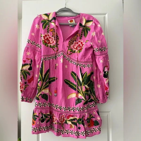Farm Rio Leopard Forest Mini Dress - Image 2