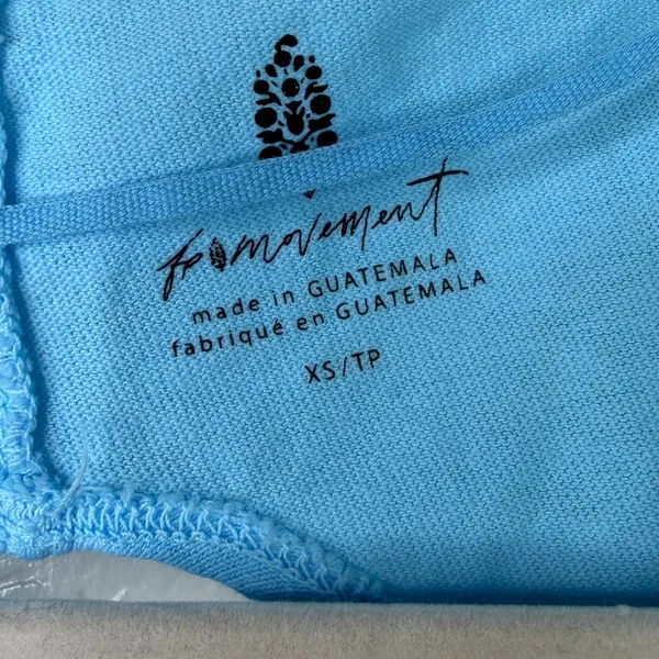 NEW Free People Movement FP Bright Blue Show Off Tunic Twisted Cutout Back Tank - Image 10