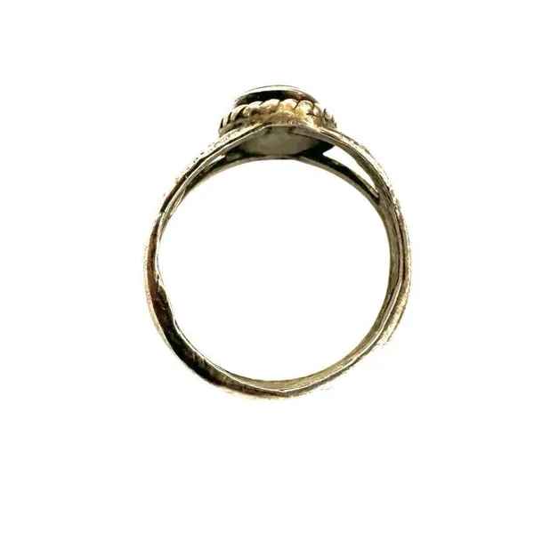Sterling silver green stone ring Silver - Image 5