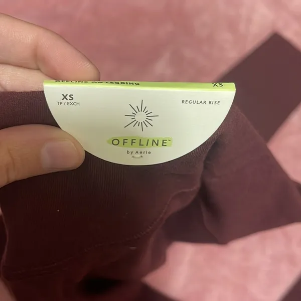 Aerie burgundy leggings - Image 3