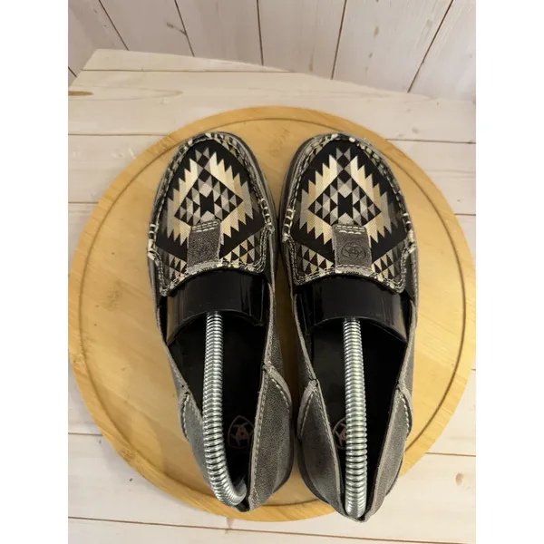 Ariat Women's Black Aztec Casual Slip On Cruiser Shoes Size 6B 10033938 Fabric - Image 8