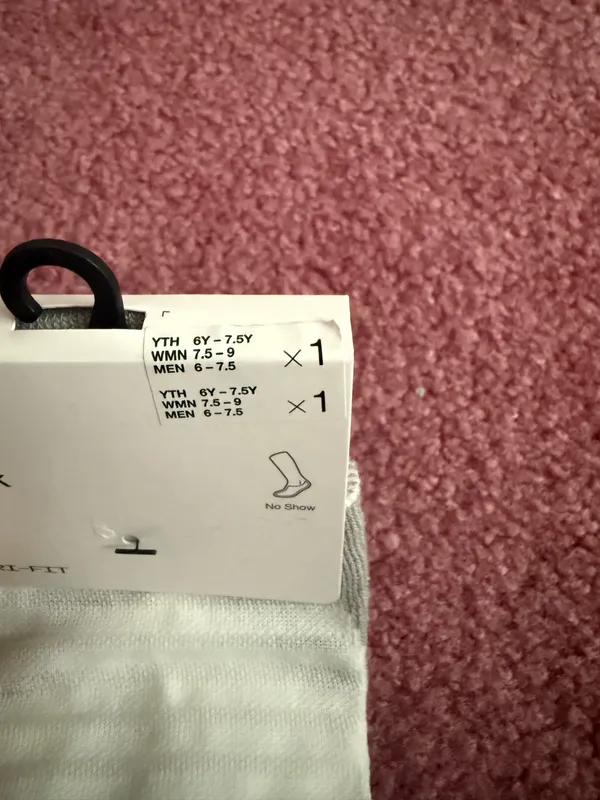 Nike White No Show Running Socks - Image 3