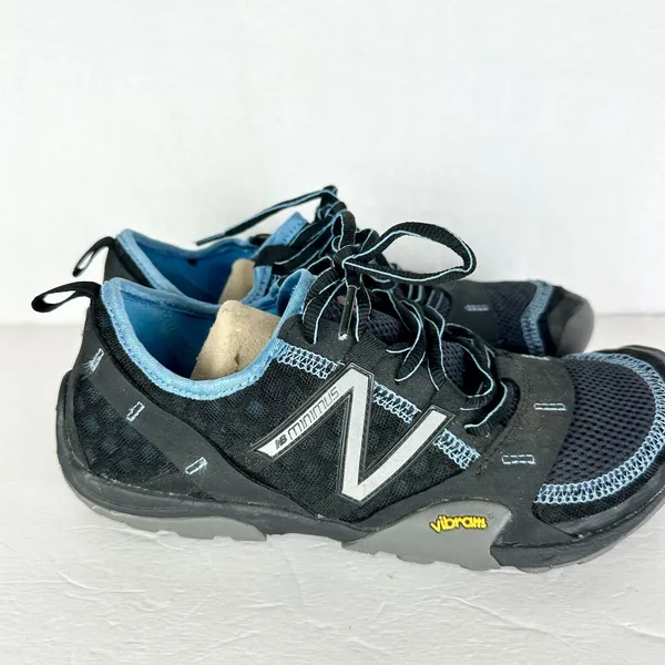 New Balance Women's Minimus Trail 10 Running Shoes Size 9 V1 Black Blue Vibram - Image 2