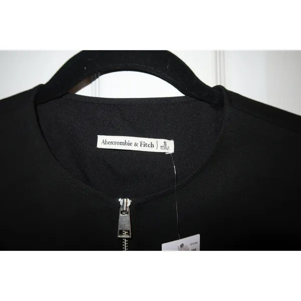 Abercrombie & Fitch‎ Zip Up Tailored Vest Black Small Minimalist Work Office - Image 3