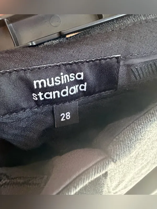 Musinsa Standard Woman Charcoal Wool Wide Leg Pants Size 28 US 6 - Image 6