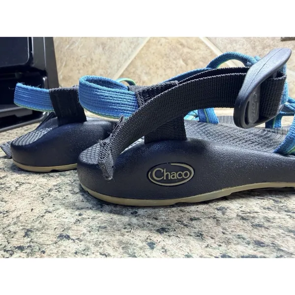 Chacos Chaco River Hiking Sandals Women Size 7 Aqua Blue Green Adjustable Straps Vibram - Image 4