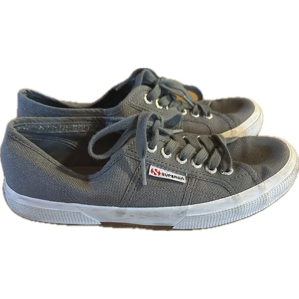 Superga 2750 Cotu Classic Unisex Gray Canvas‎ Sneakers Size 8 - Image 2