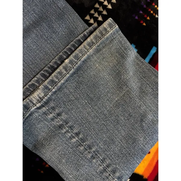 Miss Me Easy Boot Denim Jeans‎ Embroidered/Gems Med Wash Logo Size 26 Low Rise - Image 10
