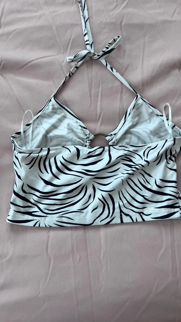 Zebra Print Crop Top Multiple - Image 2