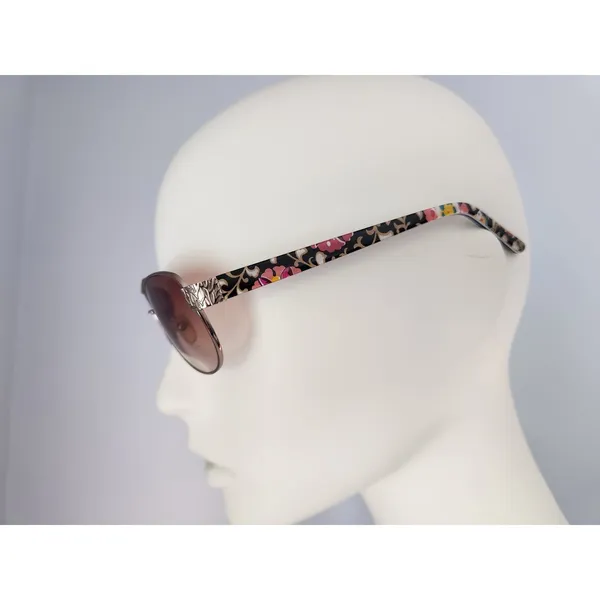 Vera‎ Bradley Aviator Sunglasses Marlene Floral Flowers Pink Rose Temples Case - Image 12