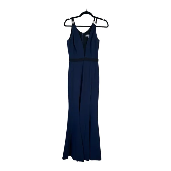 Dress The Population Blue Mermaid Maxi Dress Womens XS Formal Prom Gown Party - Image 2
