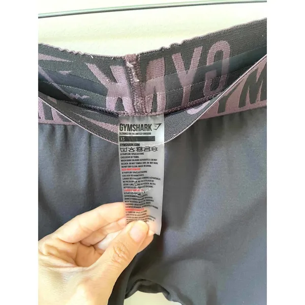 Low Rise 31" Yoga Workout Leggings Gray Purple Size XS - Image 6