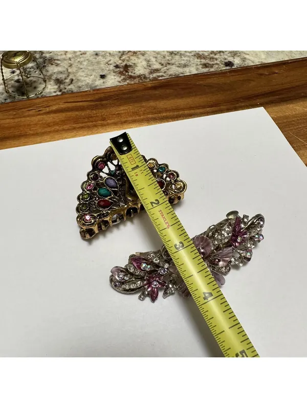 Lot Of 2 Hair Clip / Hair Accessory - Rhinestone - Image 6