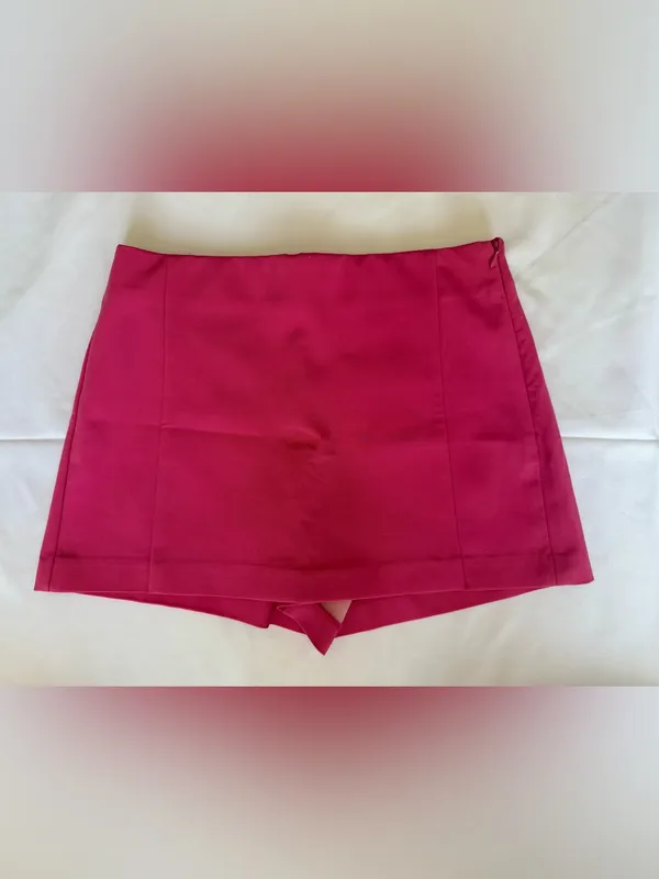Zara Hot Pink Mini Skort Size Small - Image 2