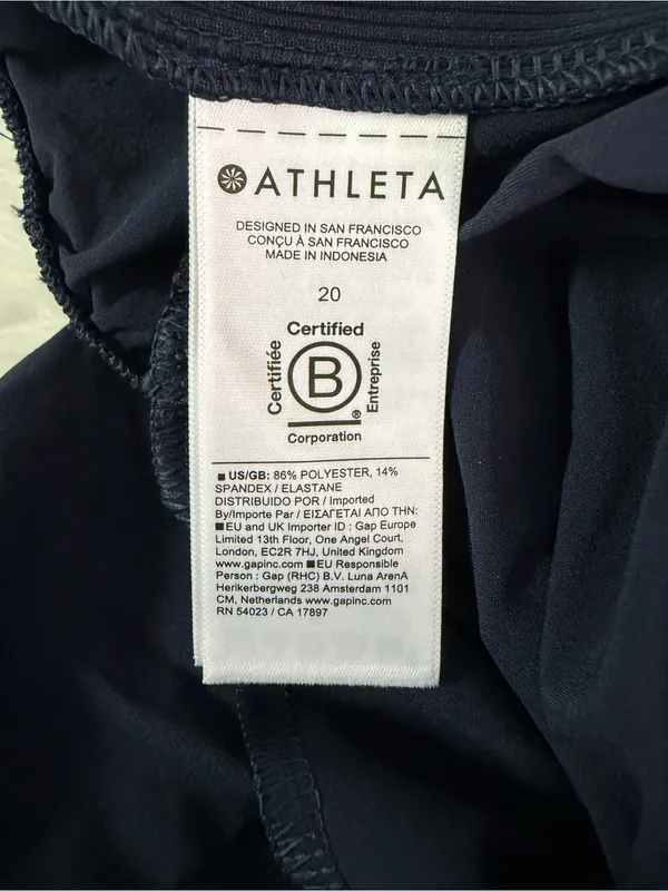 Athleta Brooklyn Ankle Pants Size 20 Plus Navy Blue Stretch Travel Pants - Image 2