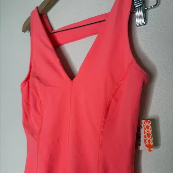 FP Movement Jumpsuit Spandex Never Better Strappy Back Neon Coral NWT sz XS pink - Image 8