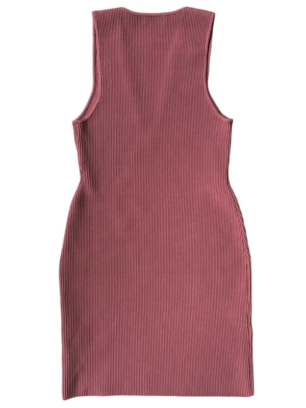 Like New Aritzia Babaton Sculpt Knit V Neck Sleeveless Dress Size Medium - Image 5