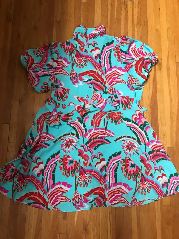 Boutique NWOT Flirty Dreamer Jade Satin Mini Dress Sz M - Image 5